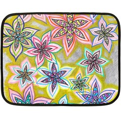 Bubble Flowers Double Sided Fleece Blanket (mini)  by okhismakingart