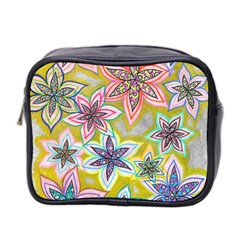 Bubble Flowers Mini Toiletries Bag (two Sides) by okhismakingart