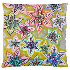 Bubble Flowers Standard Flano Cushion Case (two Sides) by okhismakingart