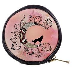 Wonderful Mandala Moon With Wolf Mini Makeup Bag by FantasyWorld7