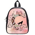 Wonderful Mandala Moon With Wolf School Bag (Small) Front