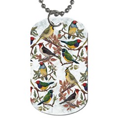 Vintage Birds Dog Tag (two Sides) by Valentinaart