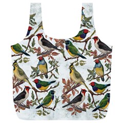 Vintage Birds Full Print Recycle Bag (xl) by Valentinaart