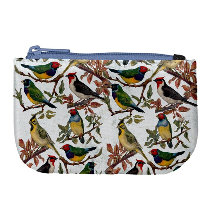 Vintage Birds Large Coin Purse