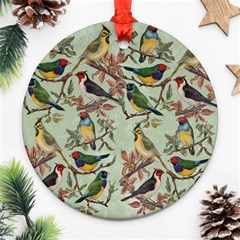 Vintage Birds Ornament (round) by Valentinaart