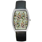 Vintage Birds Barrel Style Metal Watch Front