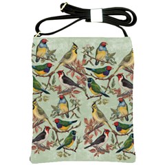 Vintage Birds Shoulder Sling Bag by Valentinaart