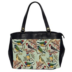 Vintage Birds Oversize Office Handbag (2 Sides) by Valentinaart