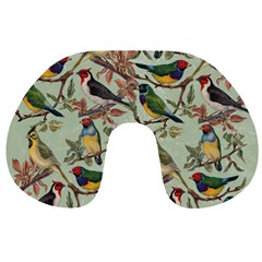 Vintage Birds Travel Neck Pillows by Valentinaart