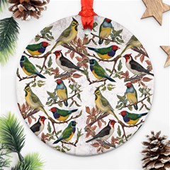 Vintage Birds Ornament (round) by Valentinaart