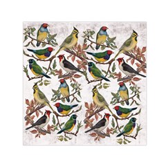 Vintage Birds Small Satin Scarf (square) by Valentinaart