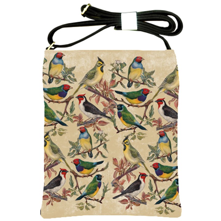 Vintage Birds Shoulder Sling Bag