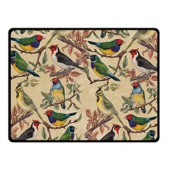 Vintage Birds Fleece Blanket (Small)