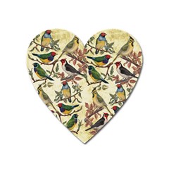 Vintage Birds Heart Magnet by Valentinaart