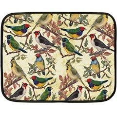 Vintage Birds Fleece Blanket (mini) by Valentinaart