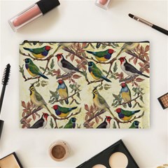 Vintage Birds Cosmetic Bag (large) by Valentinaart