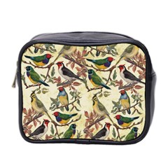 Vintage Birds Mini Toiletries Bag (two Sides) by Valentinaart