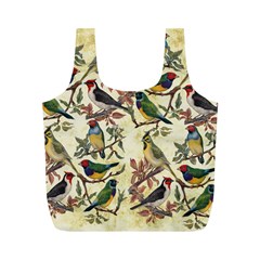 Vintage Birds Full Print Recycle Bag (m) by Valentinaart