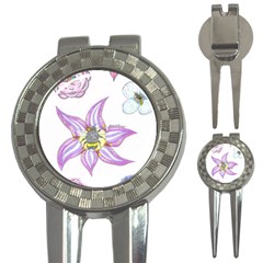 Flower And Insects 3-in-1 Golf Divots by okhismakingart