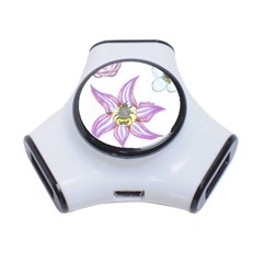 Flower And Insects 3-port Usb Hub by okhismakingart