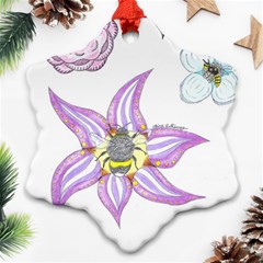 Flower And Insects Ornament (snowflake) by okhismakingart