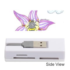 Flower And Insects Memory Card Reader (stick) by okhismakingart