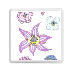 Flower And Insects Memory Card Reader (square) by okhismakingart