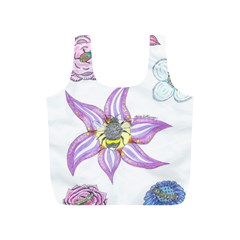 Flower And Insects Full Print Recycle Bag (s) by okhismakingart