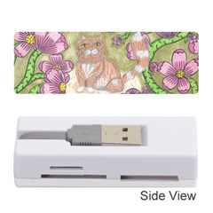 Fluffy Cat In A Garden  Memory Card Reader (stick) by okhismakingart