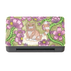 Fluffy Cat In A Garden  Memory Card Reader With Cf by okhismakingart