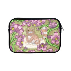 Fluffy Cat In A Garden  Apple Ipad Mini Zipper Cases by okhismakingart