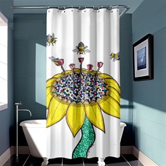 Bees At Work  Shower Curtain 36  X 72  (stall)  by okhismakingart