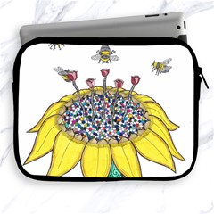 Bees At Work  Apple Ipad 2/3/4 Zipper Cases by okhismakingart