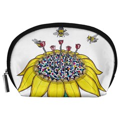 Bees At Work  Accessory Pouch (large) by okhismakingart