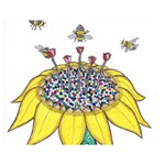 Bees at Work  Double Sided Flano Blanket (Medium)  60 x50  Blanket Front