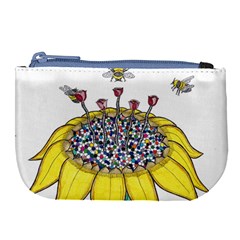 Bees At Work  Large Coin Purse by okhismakingart