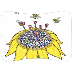 Bees At Work  Velour Seat Head Rest Cushion by okhismakingart