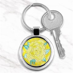 Neutral Rose Watercolor Key Chains (round)  by okhismakingart