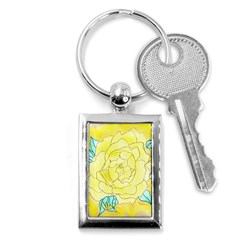 Neutral Rose Watercolor Key Chains (rectangle)  by okhismakingart