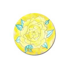 Neutral Rose Watercolor Magnet 3  (round) by okhismakingart