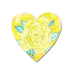 Neutral Rose Watercolor Heart Magnet by okhismakingart