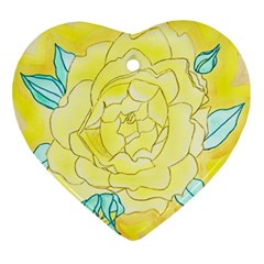 Neutral Rose Watercolor Heart Ornament (two Sides) by okhismakingart