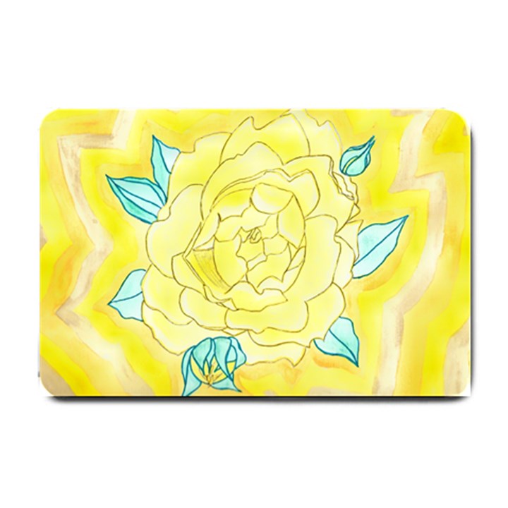 Neutral Rose Watercolor Small Doormat 