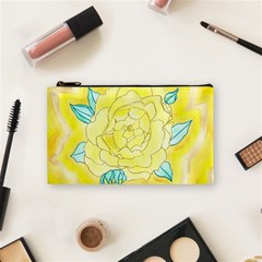 Neutral Rose Watercolor Cosmetic Bag (small) by okhismakingart