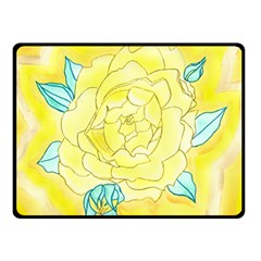 Neutral Rose Watercolor Fleece Blanket (small) by okhismakingart