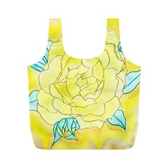 Neutral Rose Watercolor Full Print Recycle Bag (m) by okhismakingart