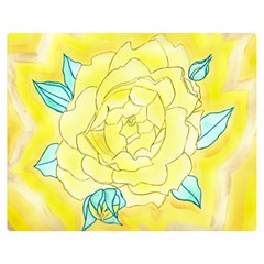 Neutral Rose Watercolor Double Sided Flano Blanket (medium)  by okhismakingart