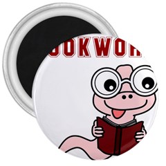 Literal Bookworm 3  Magnets by emeraldwolfpress