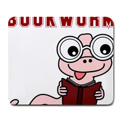 Literal Bookworm Large Mousepads by emeraldwolfpress