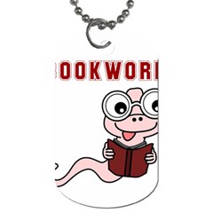 Literal Bookworm Dog Tag (two Sides) by emeraldwolfpress